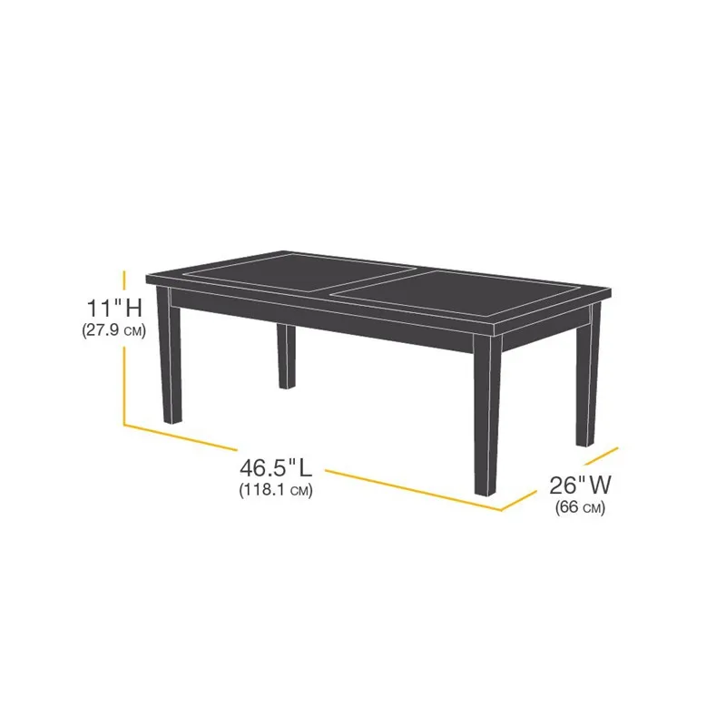 Rectangular Heavy Duty Outdoor Waterproof Coffee Table Terrace Cover Outdoor Furniture Dust Cover