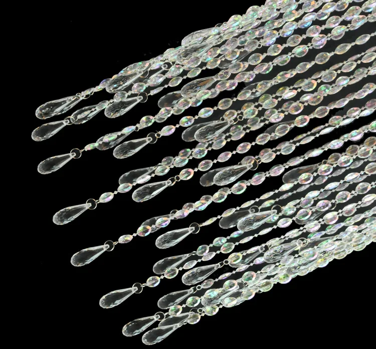 Event party wedding decor 5 feet height bead chandelier with  acrylic drops