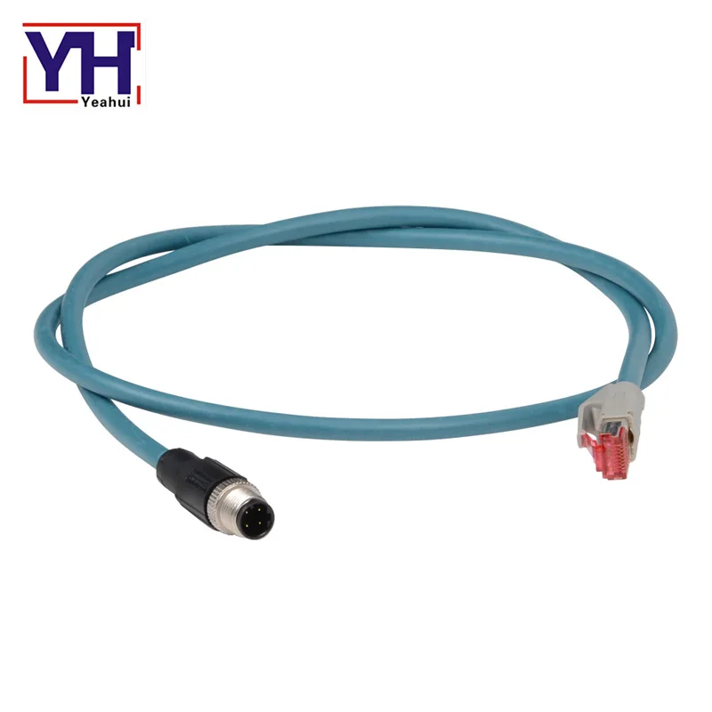 Распиновка индивидуальные высокое качество M12 штекерным Rj45 кабель Ethernet адаптер