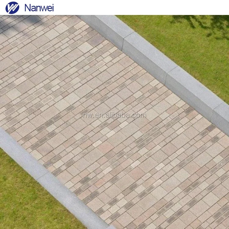 
China wholesale cheap driveway paving stone paving brick moulds natural split granite cobble stone interlocking walkway pavers 