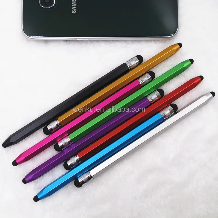 Aluminum Body Silicone Nib Touch Pen Conductive Rubber Tip Stylus Pen for Touch Screens for Ipad