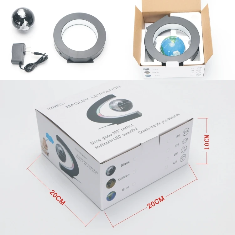 Магнитный Плавающий большой Глобус со скидкой O-образной формы, 4 дюйма, ЕС