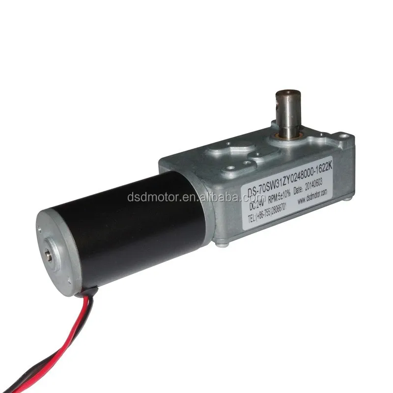 DSD 70mm 12V 24V DC Worm Gear Motor for Exhaust Smoke Window