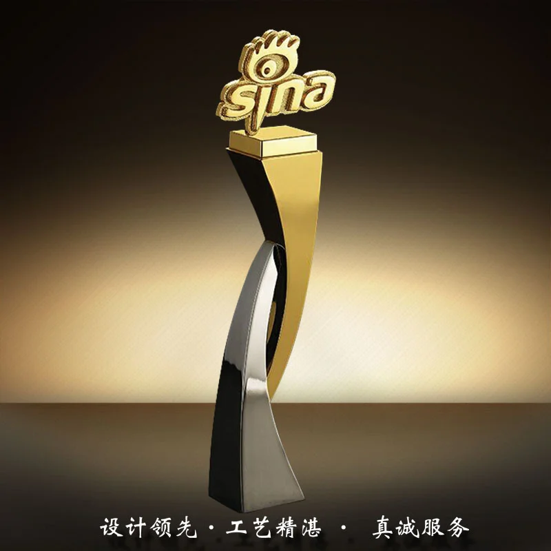 Gold Metal Large Size Trophy Award Cup , metal replica oscar trophy awards