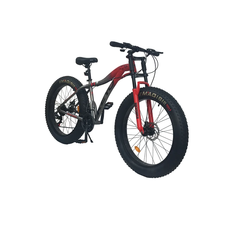 DOUBLE Shoulder shock  front fork 26 inch  26*4.0 fat tire mountain bike bicycle