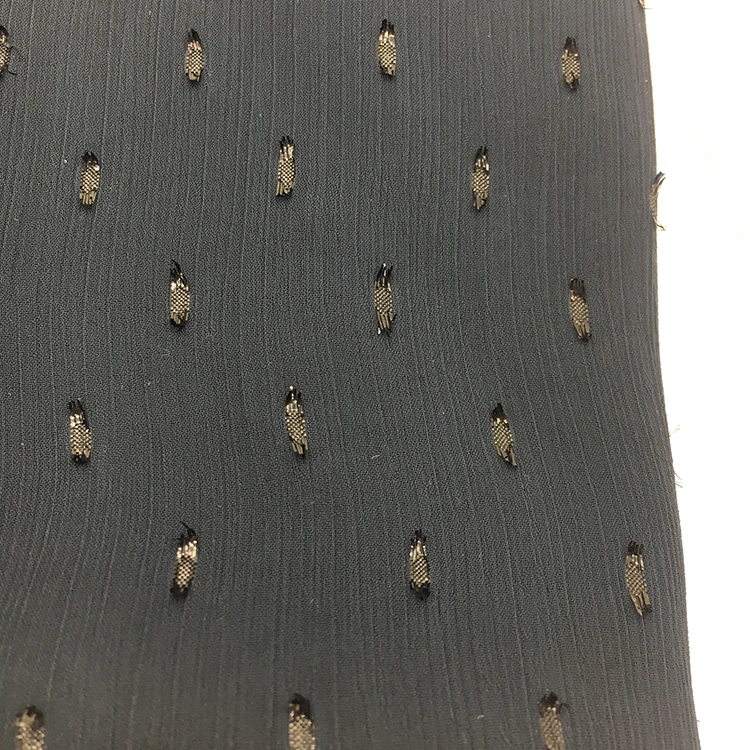 High Quality  Polyester Cutting Flower Thick Chiffon Fabric