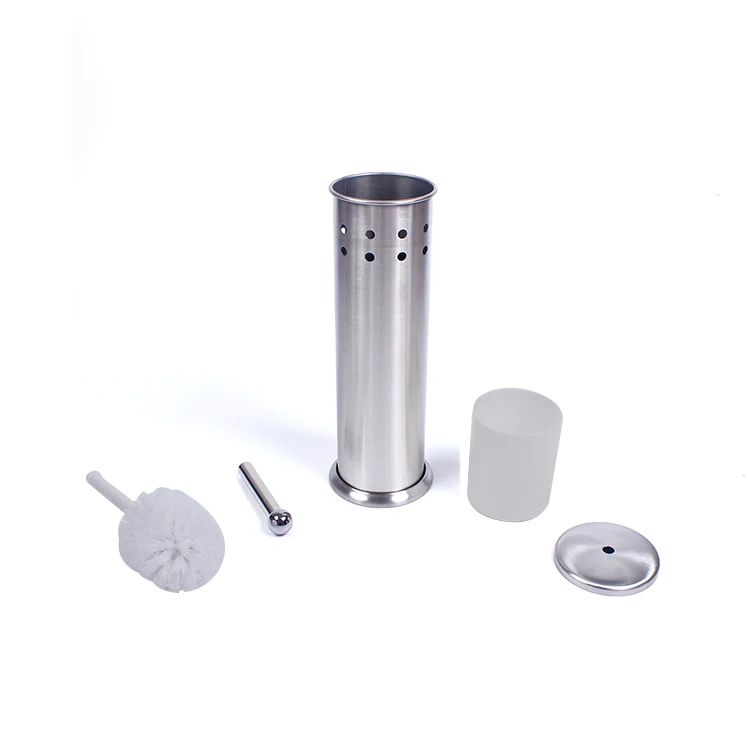 Matte toilet brush holder stainless steel cleaning tool Durable stainless steel bathroom toilet brush