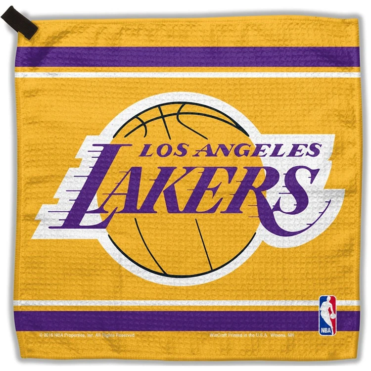 custom printed Lebron James lakers microfiber waffle golf towels