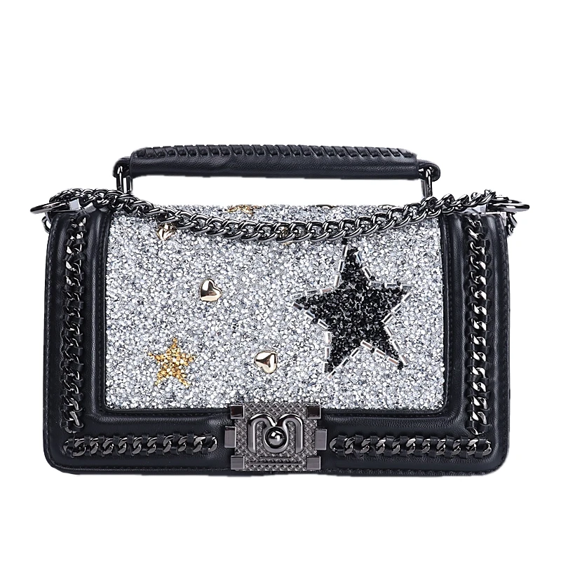 
Maidudu new designer fashion diamond handbags appliques diamond shoulder women Handbags imported handbags cheap 