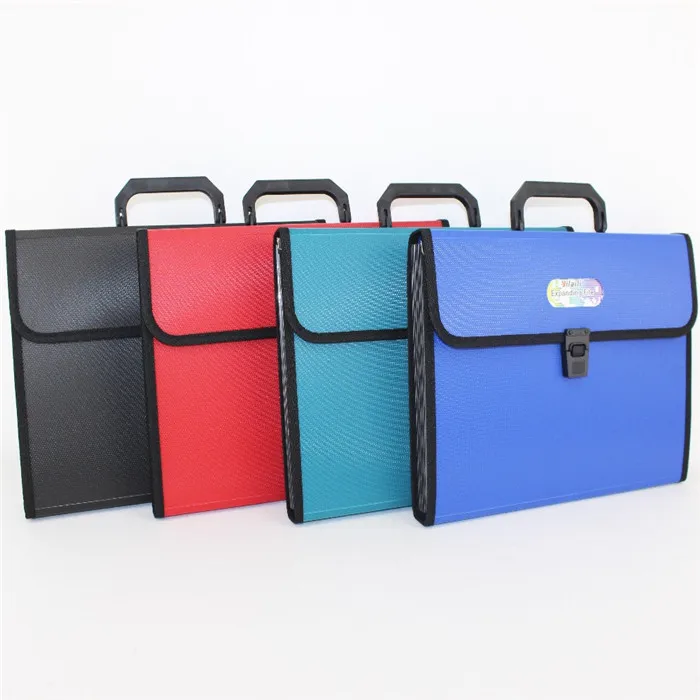 Poly  Letter Size Expanding File Folder 12 Pockets document bag for office with handle