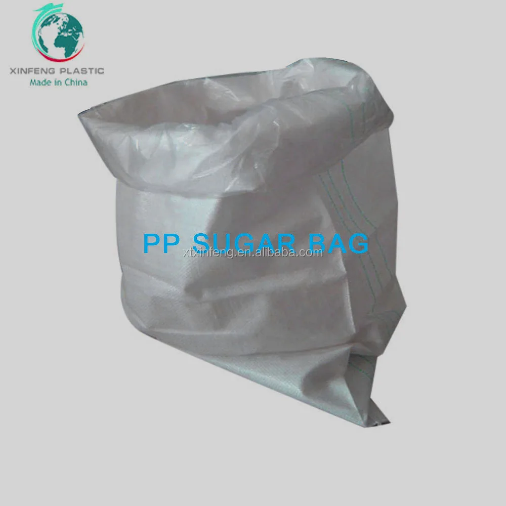 Белый прозрачный 50 кг ПП мешок сахара