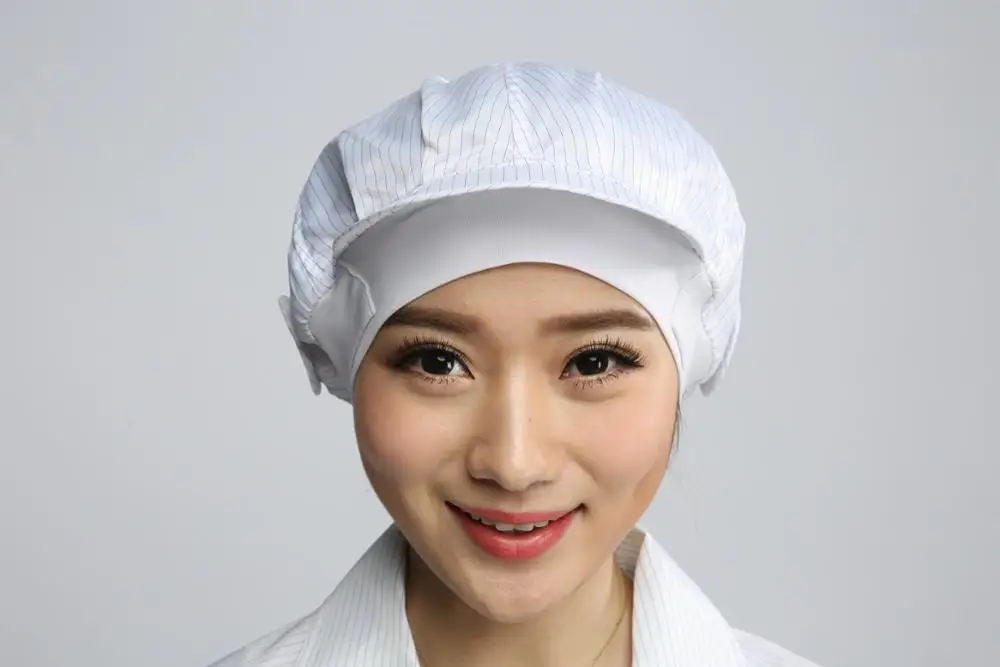 5mm 98%polyester +2%carbon Polyester esd smock Anti Static Lab coat anti static dust proof smock with knit