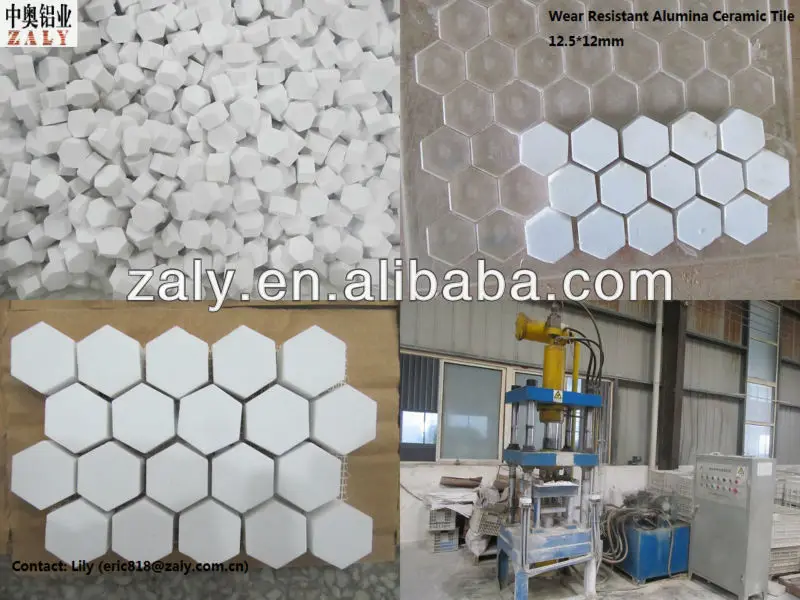 92%/95%High Wear Resistant Hexagonal Alumina Ceramic Tile