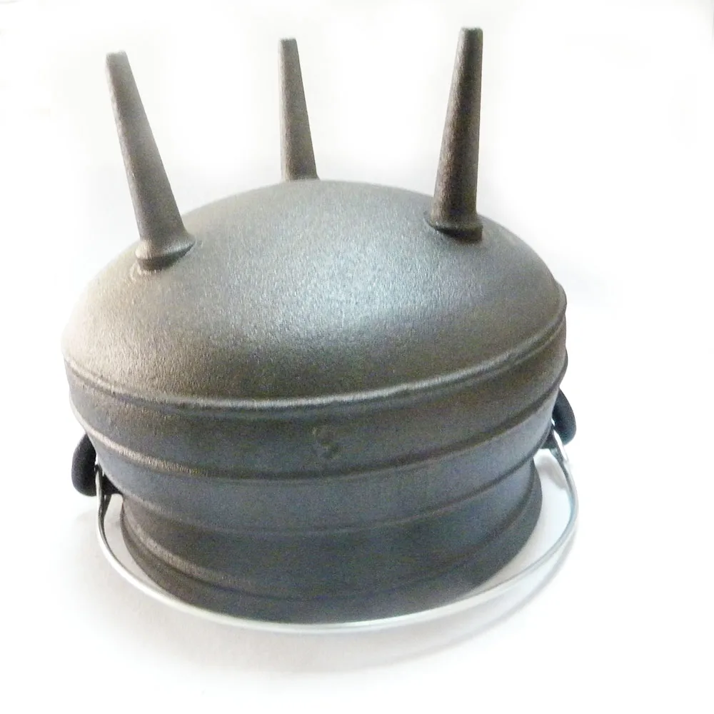 3 legs Camping Metal Big Belly Casting iron Indian Cooking Pots