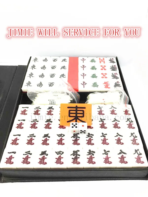 
high quality red malaysia mahjong set 