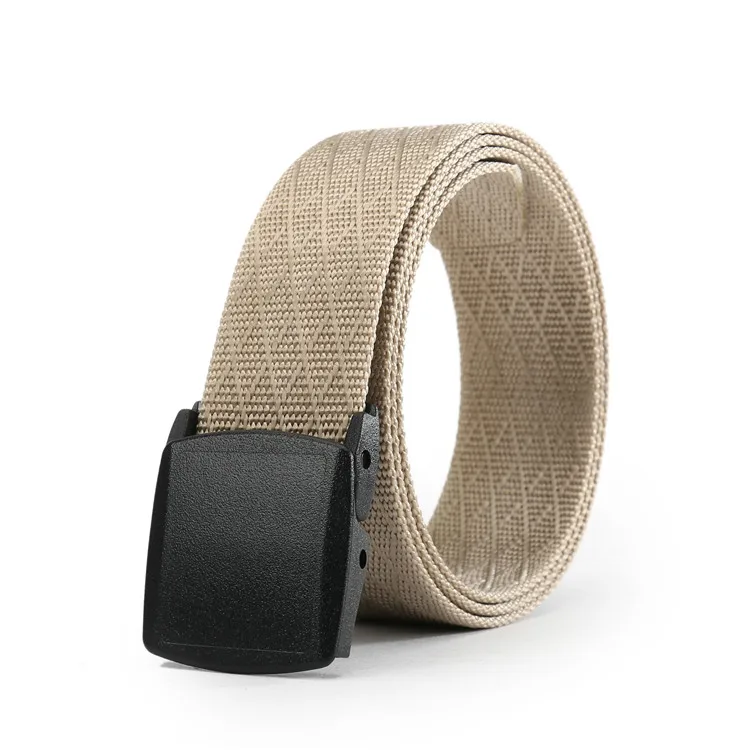 Fashion artificial custom made long cotton black ladies canvas belt