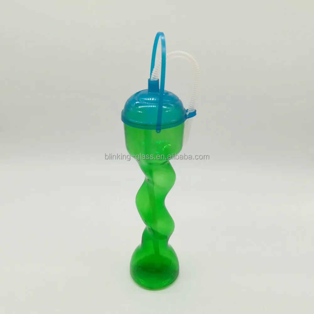 Plastic twisted water bottle