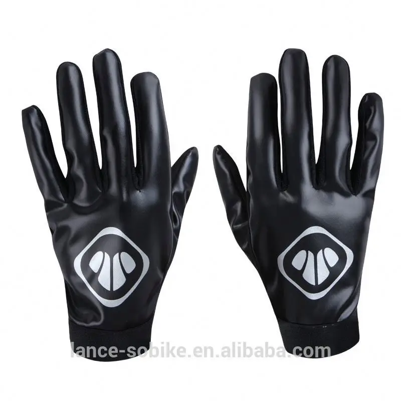 Winter Windproof  Leather Fabric Cycling Gloves With Custom Logo