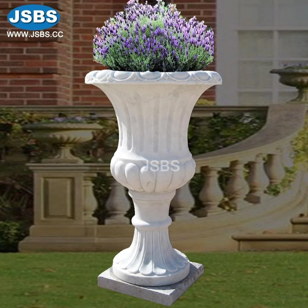 white large antique marble vases for cemetery