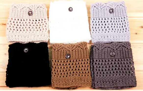 Оптовая продажа, модные женские зимние трикотажные манжеты на пуговицах