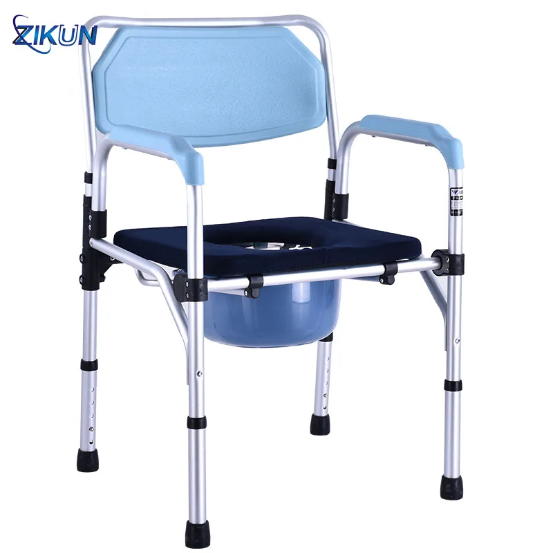 
Cheap price Aluminium shower seat commode chair with bedpan for disabled people 