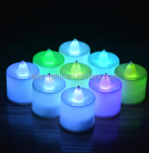 wholesale moving flame led candle colorful night party led candle light