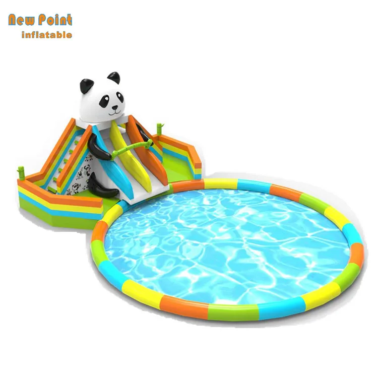 Commercial inflatable big slide with  water park  for sale