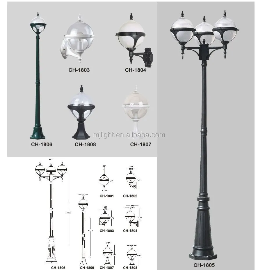 Bronze 30W 2M led garden lighting bollard