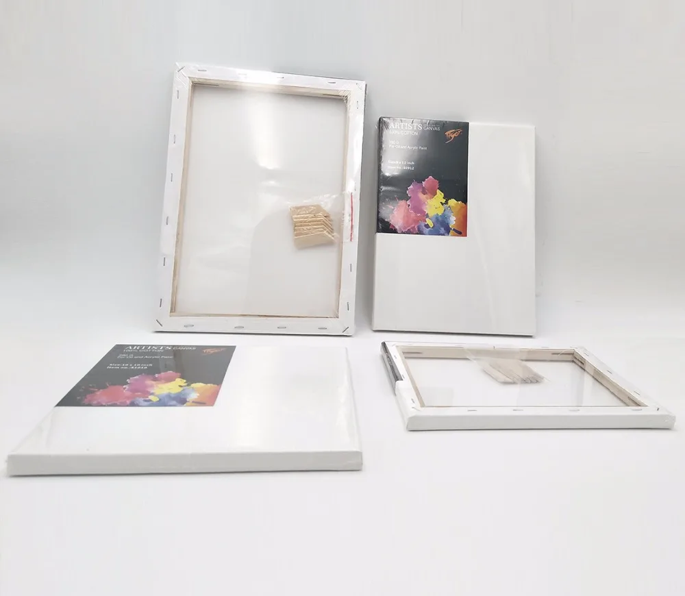 
Wholesale wooden frame art blank stretched painting artist canvas 