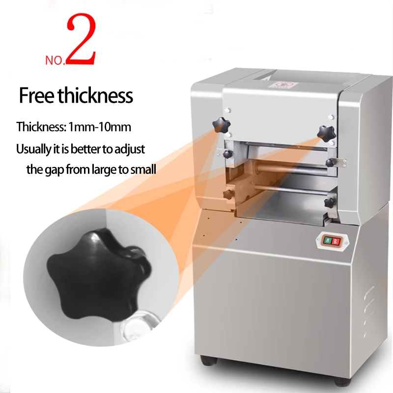 
Stainless Steel Automatic Industrial Dough Press Machine Dough Roller Dough Sheeter # YF-AG30 