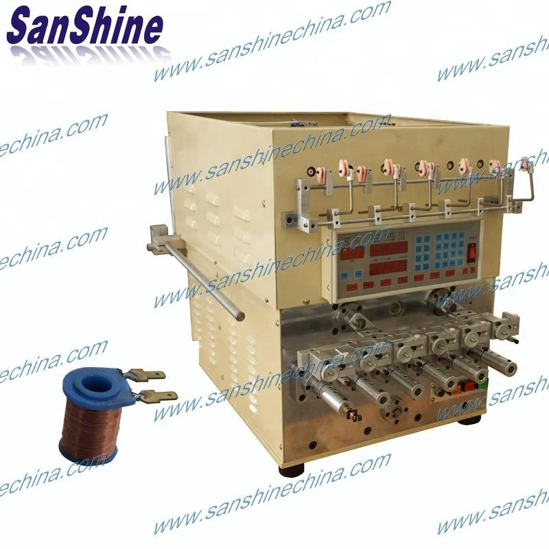Six spindles automatic fine wire 50Hz lamination transformator winding machine with wire twister