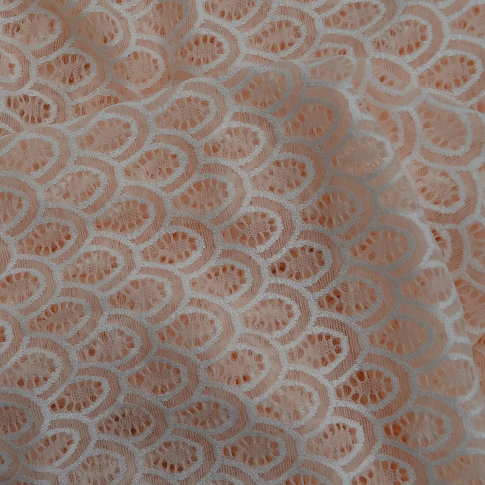 Chic two tone floral nylon/spandex raschel lace fabric for apparel