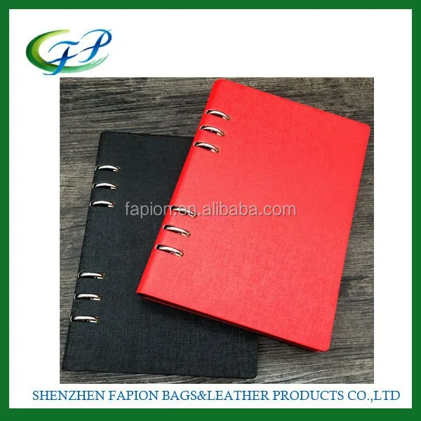 
faux leather 3 ringbinder a5 notebook 