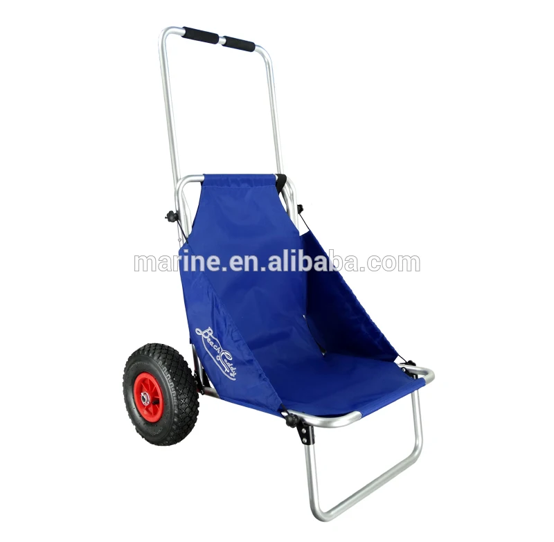 convertible rolling aluminum fishing trolley cart fish cart caddy beach trolley chair for camping
