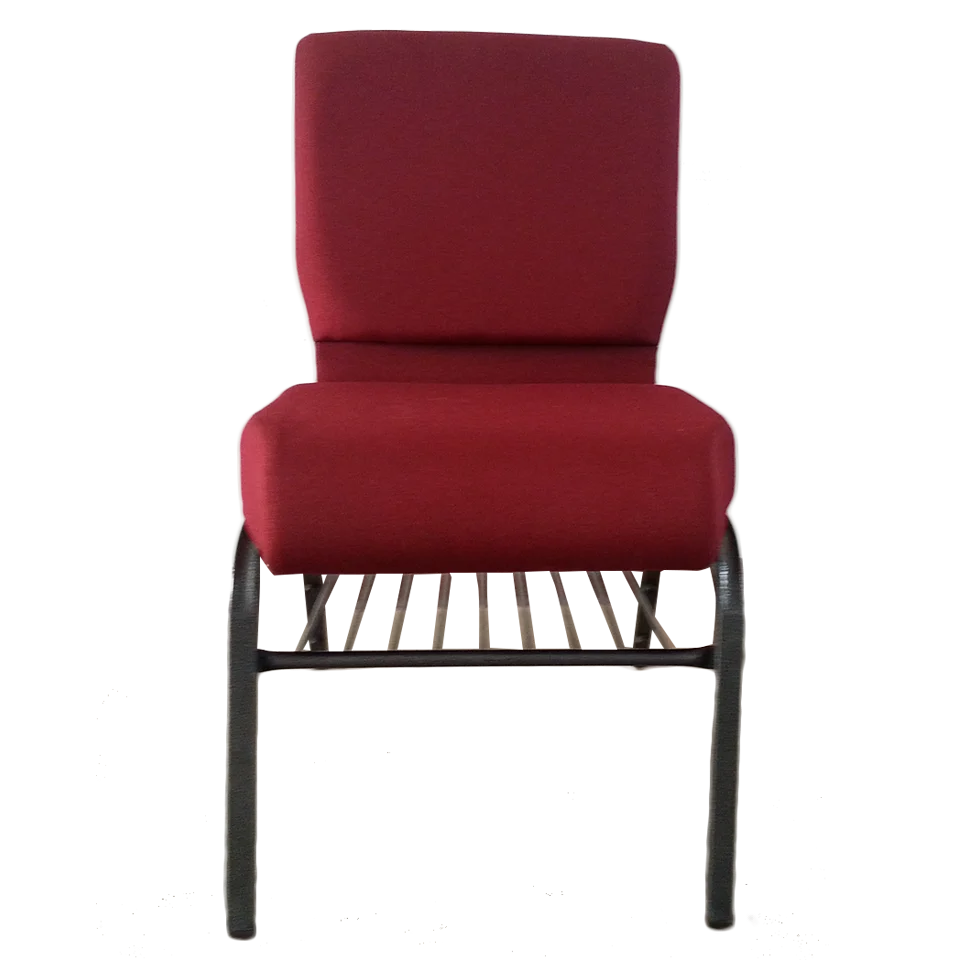 Stacking interlocking church chair with bookrack