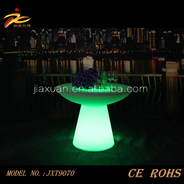 
CE&ROHS PE plastic furniture color changing led glass bar table for bar,party ects 