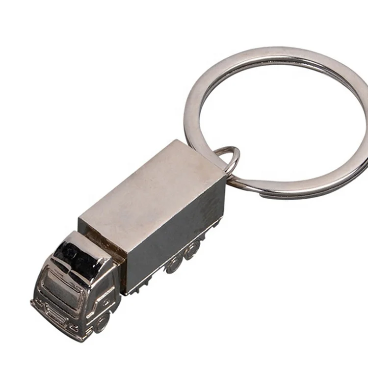 Изготовленный на заказ металлический брелок для автомобиля грузовика с лазерным или печатным логотипом