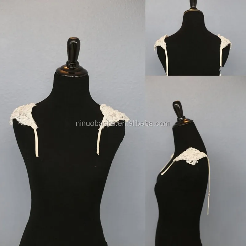 
NW1135 Detachable Lace Bridal Straps, Custom Bridal Lace Sleeves, Removable wedding dress straps 