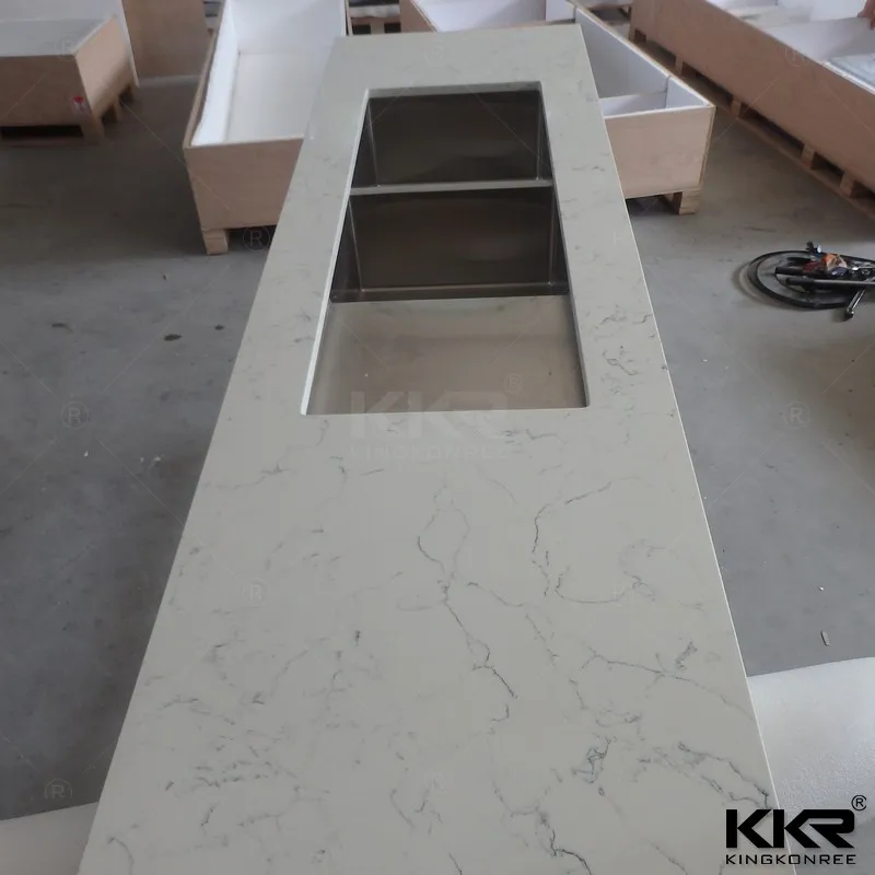 
Pure white granite countertop / artificial stone marble basin vanity tops 
