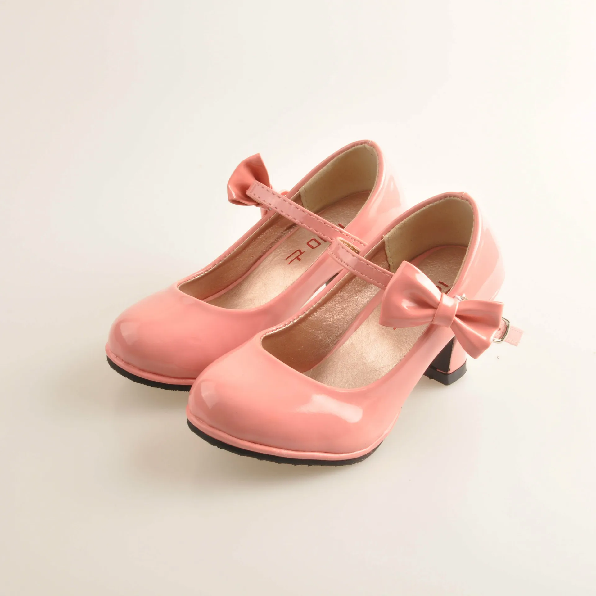 Размер 26-35, Лидер продаж, однотонная Детская Классическая обувь из искусственной кожи с бантом для девочек
