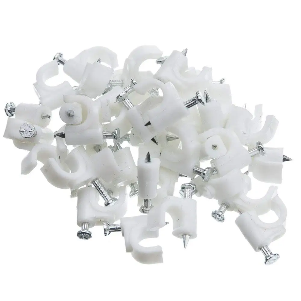 
BAOTENG round electrical wire cord plastic circle pvc nail cable clip 