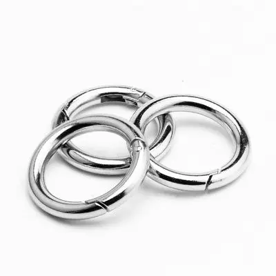 Circle Round Carabiner Camping Spring Snap Clips Hooks Keychain Key Ring