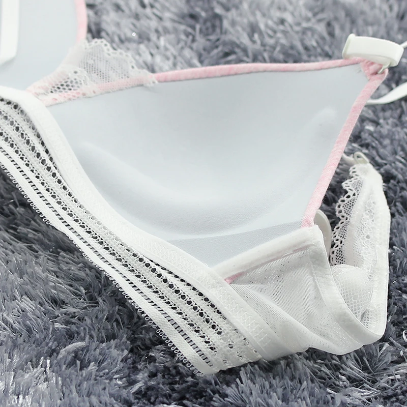 Hot sexy slim girls designer women transparent bra panty set