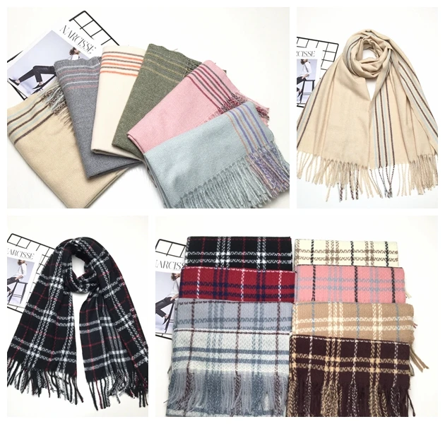 
2019 cashmere fur feeling men scarf shawl for all seasons 