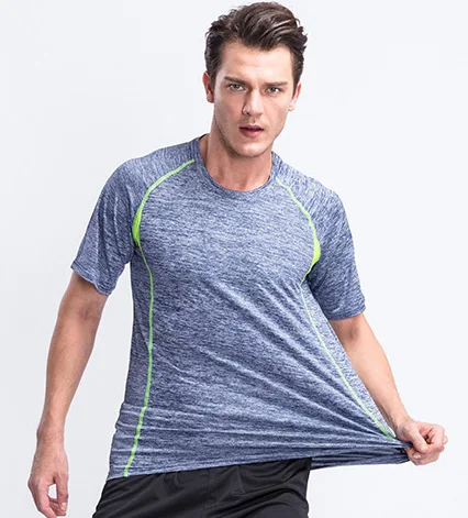 High quality fitness t shirt running sports gym wear men