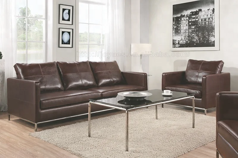 Sofa Set LS-014 Latest black Corner Design Arab Dubai Office Genuine Leather Sofa Furniture