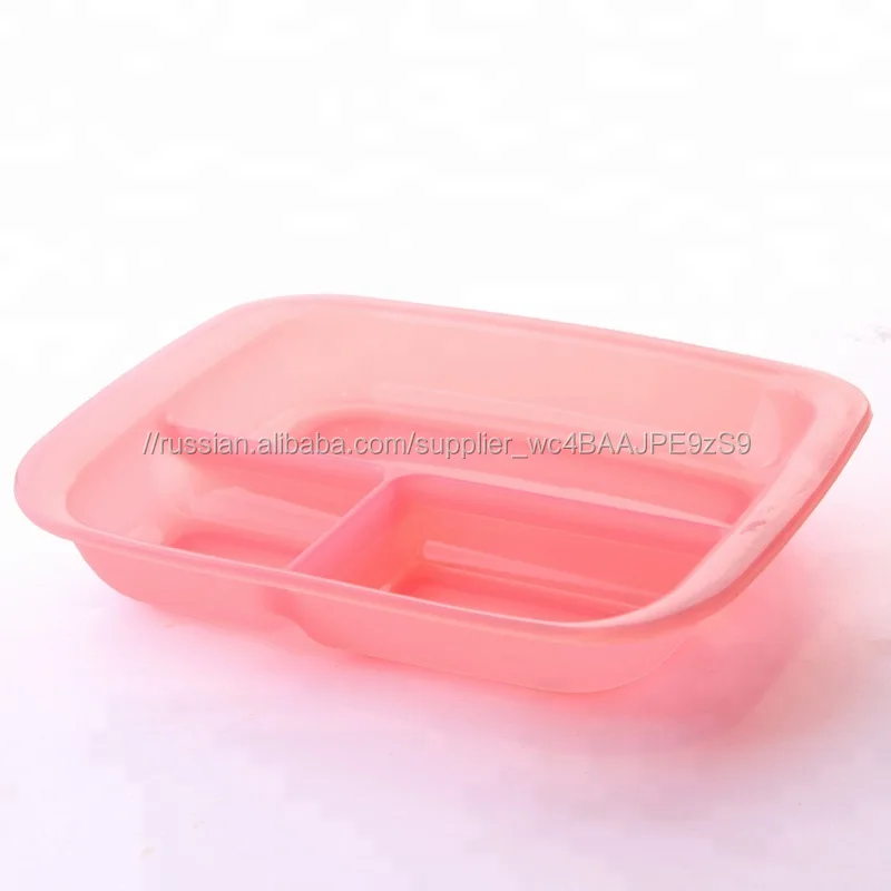 Microwave Oven Safe Separated Eco-Friendly Children Products Unbreakable Silicone 3 Compartment Plate