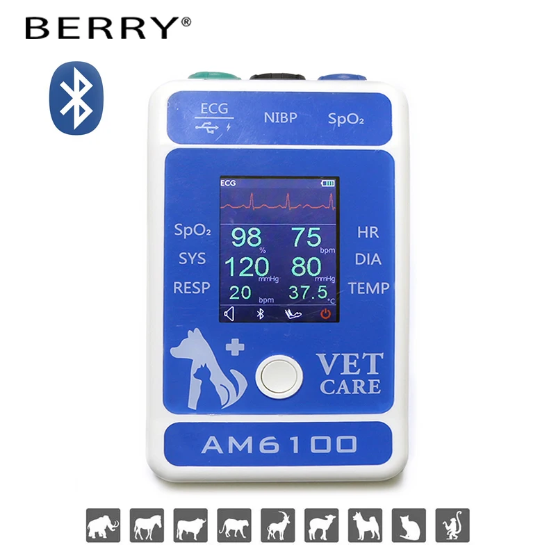 Ветеринарное оборудование для питомцев монитор животных малый вес материал гарантия год кислород AM6100
