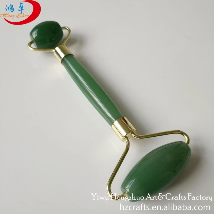 
Green aventurine jade roller set thermal therapy massage bed facial 