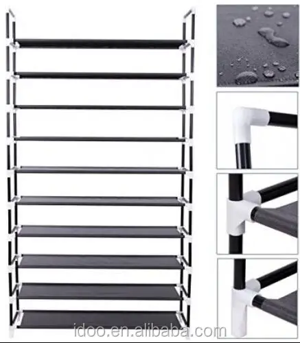 Factory Hot Selling Non-woven Shoe Rack Storage Organizer Portable Plastic Shoe Racks for Home